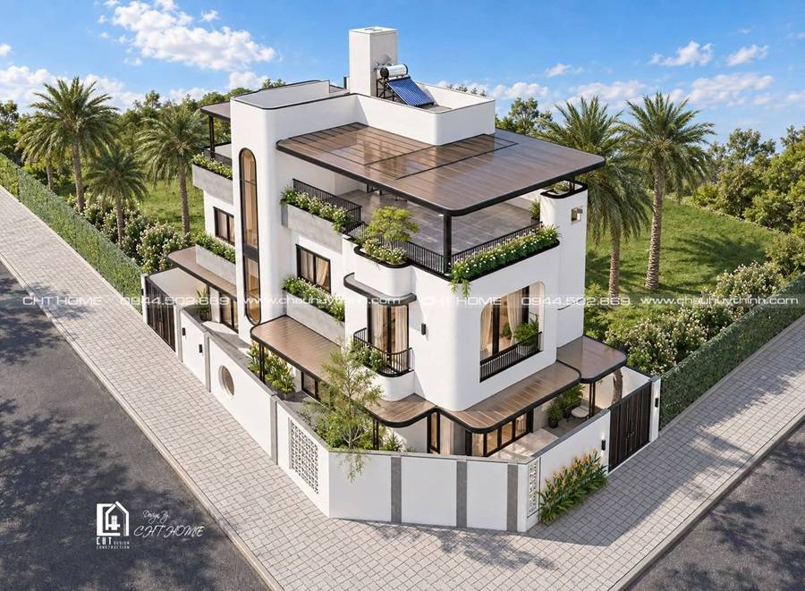 nh&agrave; 2 tầng t&acirc;n cổ điển hiện đại